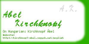 abel kirchknopf business card
