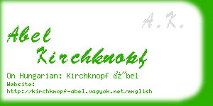 abel kirchknopf business card